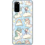 Прозрачный чехол BoxFace Samsung G980 Galaxy S20 Unicorns