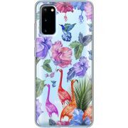 Прозрачный чехол BoxFace Samsung G980 Galaxy S20 Flamingo