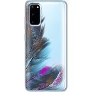 Прозрачный чехол BoxFace Samsung G980 Galaxy S20 Feathers