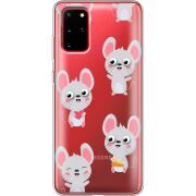 Прозрачный чехол BoxFace Samsung G985 Galaxy S20 Plus с 3D-глазками Mouse