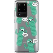 Прозрачный чехол BoxFace Samsung G988 Galaxy S20 Ultra с 3D-глазками HIYA