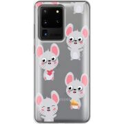 Прозрачный чехол BoxFace Samsung G988 Galaxy S20 Ultra с 3D-глазками Mouse