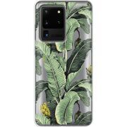 Прозрачный чехол BoxFace Samsung G988 Galaxy S20 Ultra Banana Leaves
