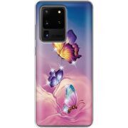 Чехол со стразами Samsung G988 Galaxy S20 Ultra Butterflies