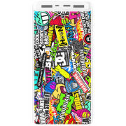 Xiaomi Mi Power Bank 3 20000mAh (PLM18ZM) Белый с принтом Multicolored Inscriptions