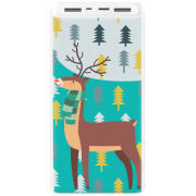 Xiaomi Mi Power Bank 3 20000mAh (PLM18ZM) Белый с принтом Foresty Deer