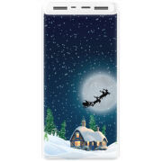 Xiaomi Mi Power Bank 3 20000mAh (PLM18ZM) Белый с принтом 