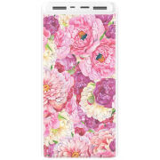 Xiaomi Mi Power Bank 3 20000mAh (PLM18ZM) Белый с принтом Pink Peonies