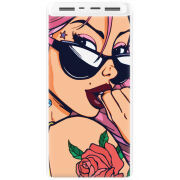 Xiaomi Mi Power Bank 3 20000mAh (PLM18ZM) Белый с принтом Pink Girl