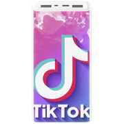 Xiaomi Mi Power Bank 3 20000mAh (PLM18ZM) Белый с принтом TikTok