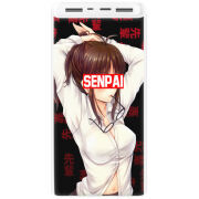 Xiaomi Mi Power Bank 3 20000mAh (PLM18ZM) Белый с принтом Senpai