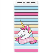 Xiaomi Mi Power Bank 3 20000mAh (PLM18ZM) Белый с принтом Unicorn