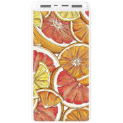 Xiaomi Mi Power Bank 3 20000mAh (PLM18ZM) Белый с принтом Citrus Pattern
