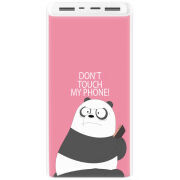 Xiaomi Mi Power Bank 3 20000mAh (PLM18ZM) Белый с принтом Dont Touch My Phone Panda