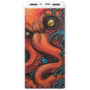 Xiaomi Mi Power Bank 3 20000mAh (PLM18ZM) Белый с принтом Octopus