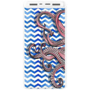 Xiaomi Mi Power Bank 3 20000mAh (PLM18ZM) Белый с принтом Sea Tentacles