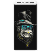 Xiaomi Mi Power Bank 3 20000mAh (PLM18ZM) Белый с принтом Rich Monkey