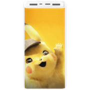 Xiaomi Mi Power Bank 3 20000mAh (PLM18ZM) Белый с принтом Pikachu