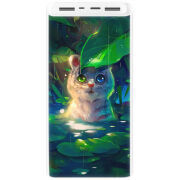 Xiaomi Mi Power Bank 3 20000mAh (PLM18ZM) Белый с принтом White Tiger Cub
