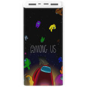 Xiaomi Mi Power Bank 3 20000mAh (PLM18ZM) Белый с принтом Among Us