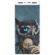 Xiaomi Mi Power Bank 3 20000mAh (PLM18ZM) Белый с принтом Owl Woman