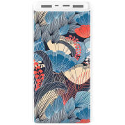 Xiaomi Mi Power Bank 3 20000mAh (PLM18ZM) Белый с принтом Blue Herb