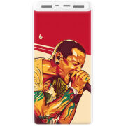 Xiaomi Mi Power Bank 3 20000mAh (PLM18ZM) Белый с принтом Chester Bennington