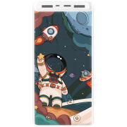 Xiaomi Mi Power Bank 3 20000mAh (PLM18ZM) Белый с принтом Space Mission
