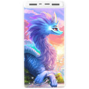 Xiaomi Mi Power Bank 3 20000mAh (PLM18ZM) Белый с принтом Дракон Сісу
