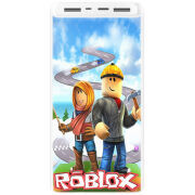 Xiaomi Mi Power Bank 3 20000mAh (PLM18ZM) Белый с принтом Roblox Білдерман