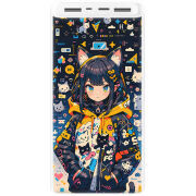 Xiaomi Mi Power Bank 3 20000mAh (PLM18ZM) Белый с принтом 