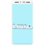 Xiaomi Mi Power Bank 3 20000mAh (PLM18ZM) Белый с принтом 