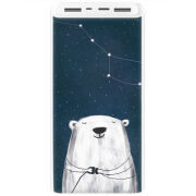 Xiaomi Mi Power Bank 3 20000mAh (PLM18ZM) Белый с принтом Ты мой космос