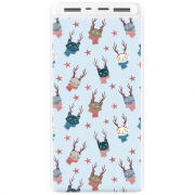 Xiaomi Mi Power Bank 3 20000mAh (PLM18ZM) Белый с принтом 