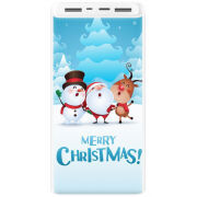 Xiaomi Mi Power Bank 3 20000mAh (PLM18ZM) Белый с принтом 