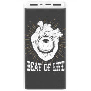 Xiaomi Mi Power Bank 3 20000mAh (PLM18ZM) Белый с принтом 