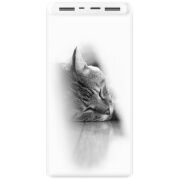 Xiaomi Mi Power Bank 3 20000mAh (PLM18ZM) Белый с принтом 