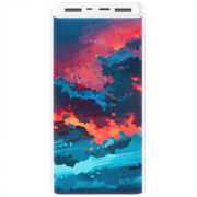 Xiaomi Mi Power Bank 3 20000mAh (PLM18ZM) Белый с принтом Thunderclouds