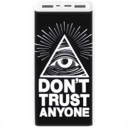 Xiaomi Mi Power Bank 3 20000mAh (PLM18ZM) Белый с принтом Dont Trust Anyone