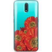 Прозрачный чехол BoxFace Nokia 2.3 Red Poppies