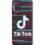 Черный чехол BoxFace Samsung A715 Galaxy A71 Tik Tok