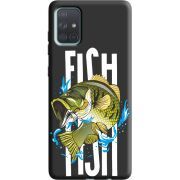 Черный чехол BoxFace Samsung A715 Galaxy A71 Fish