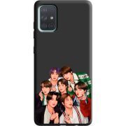 Черный чехол BoxFace Samsung A715 Galaxy A71 BTS