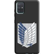 Черный чехол BoxFace Samsung A715 Galaxy A71 Атака Титанов Крылья Свободы