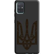 Черный чехол BoxFace Samsung A715 Galaxy A71 Ukrainian Trident