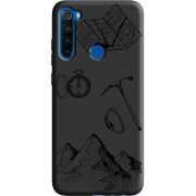 Черный чехол BoxFace Xiaomi Redmi Note 8T Mountains