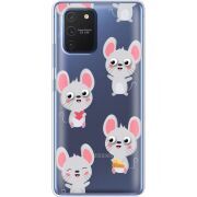 Прозрачный чехол BoxFace Samsung G770 Galaxy S10 Lite с 3D-глазками Mouse