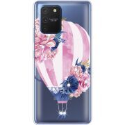 Чехол со стразами Samsung G770 Galaxy S10 Lite Pink Air Baloon