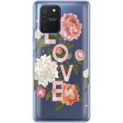 Чехол со стразами Samsung G770 Galaxy S10 Lite Love