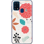 Чехол BoxFace Samsung M315 Galaxy M31 Line Flowers